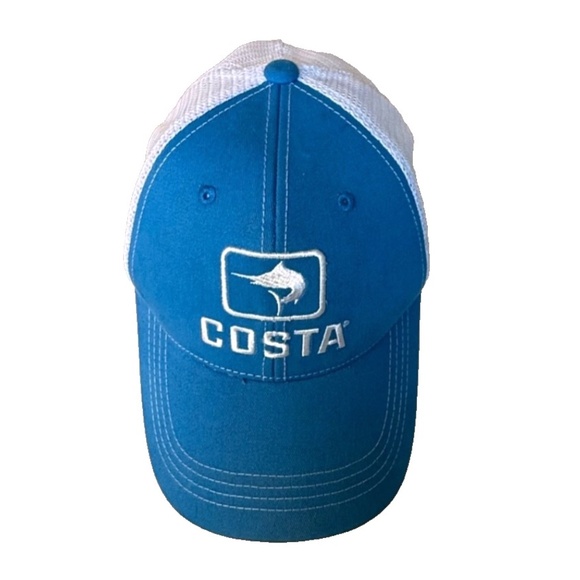 COSTA Costa Del Mar Marlin Trucker Mesh Cap Hat; Blue Adjustable‎ Snapback - Picture 1 of 9